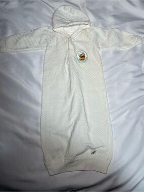 Vintage Winnie The Pooh Welcome Little One White Gown Sleeper Newborn Baby